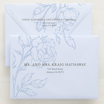 (Sample) Climbing Roses Addressed Envelopes