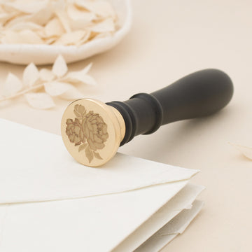 Vintage Peonies 3D Wax Stamp