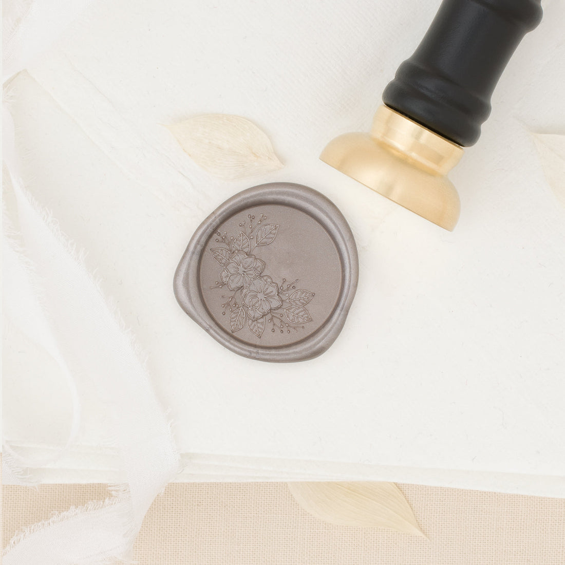 Winter Magnolias Wax Stamp