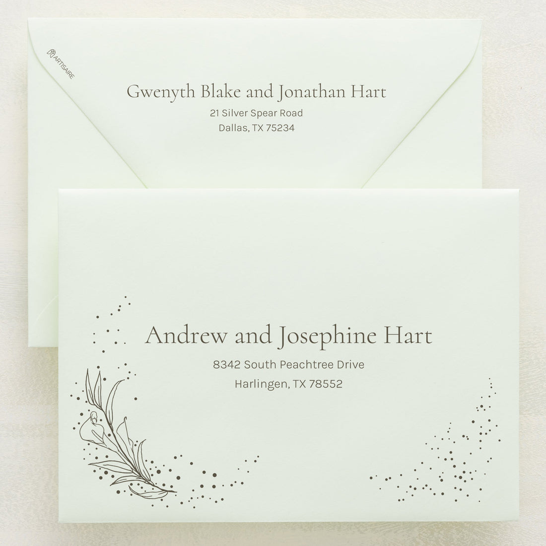 (Sample) Full Bloom Addressed Envelopes