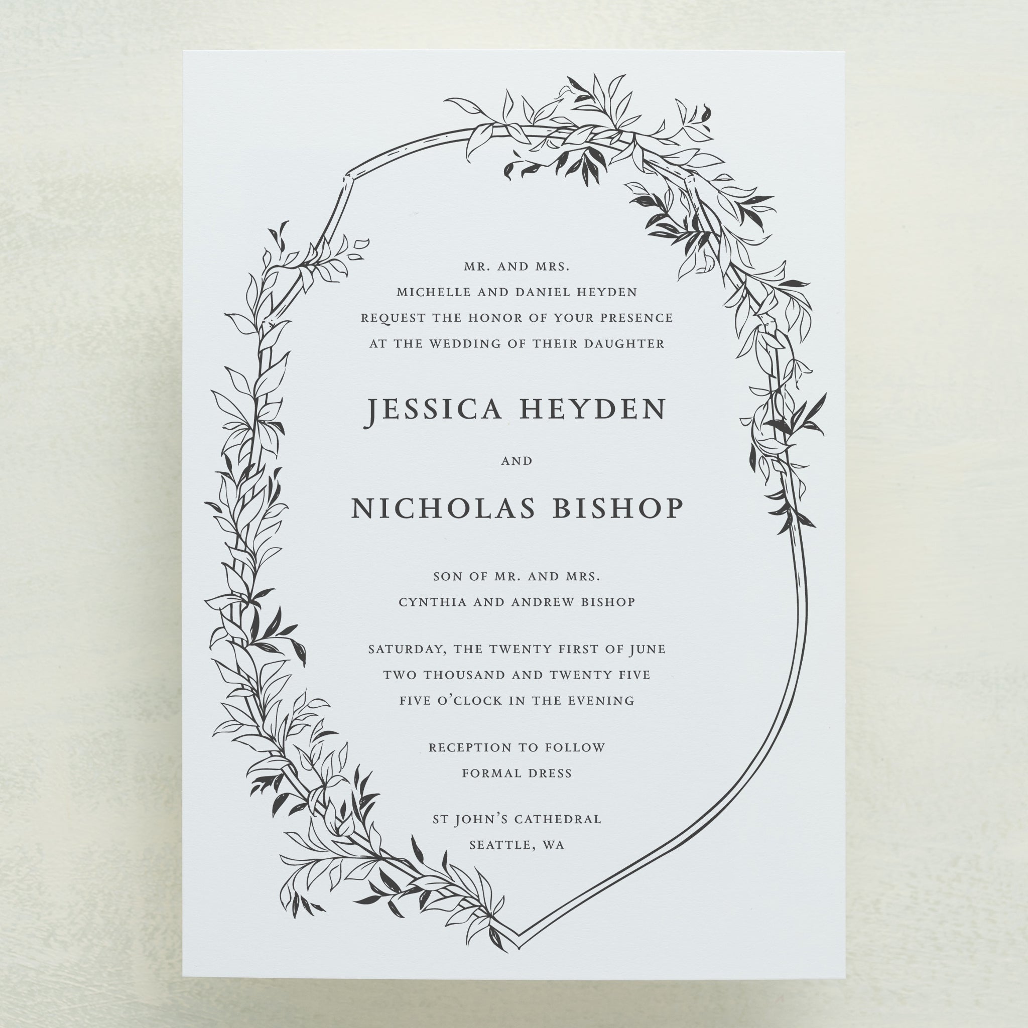 (Sample) Monarch Wedding Invitations