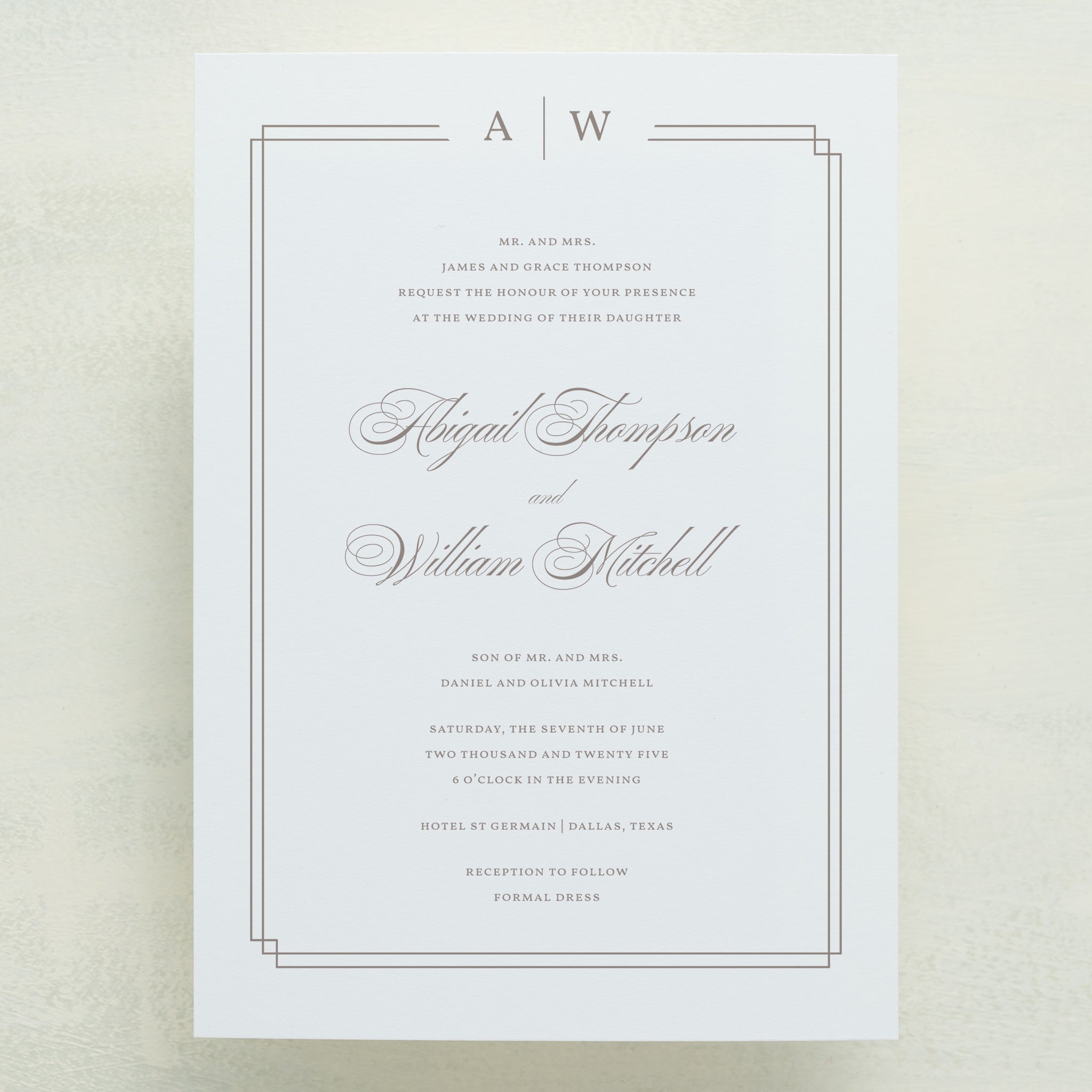 (Sample) Always Traditional Wedding Invitations