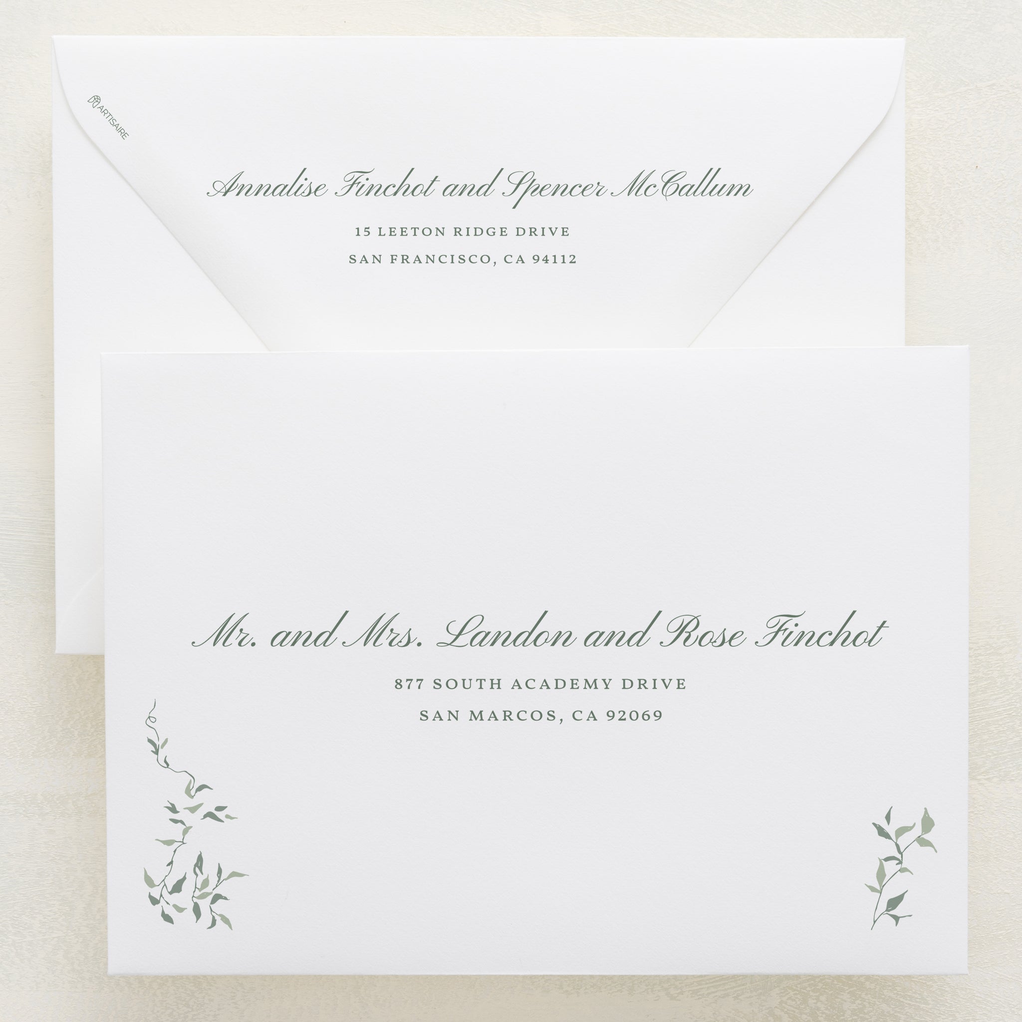 (Sample) Enchantment Addressed Envelopes