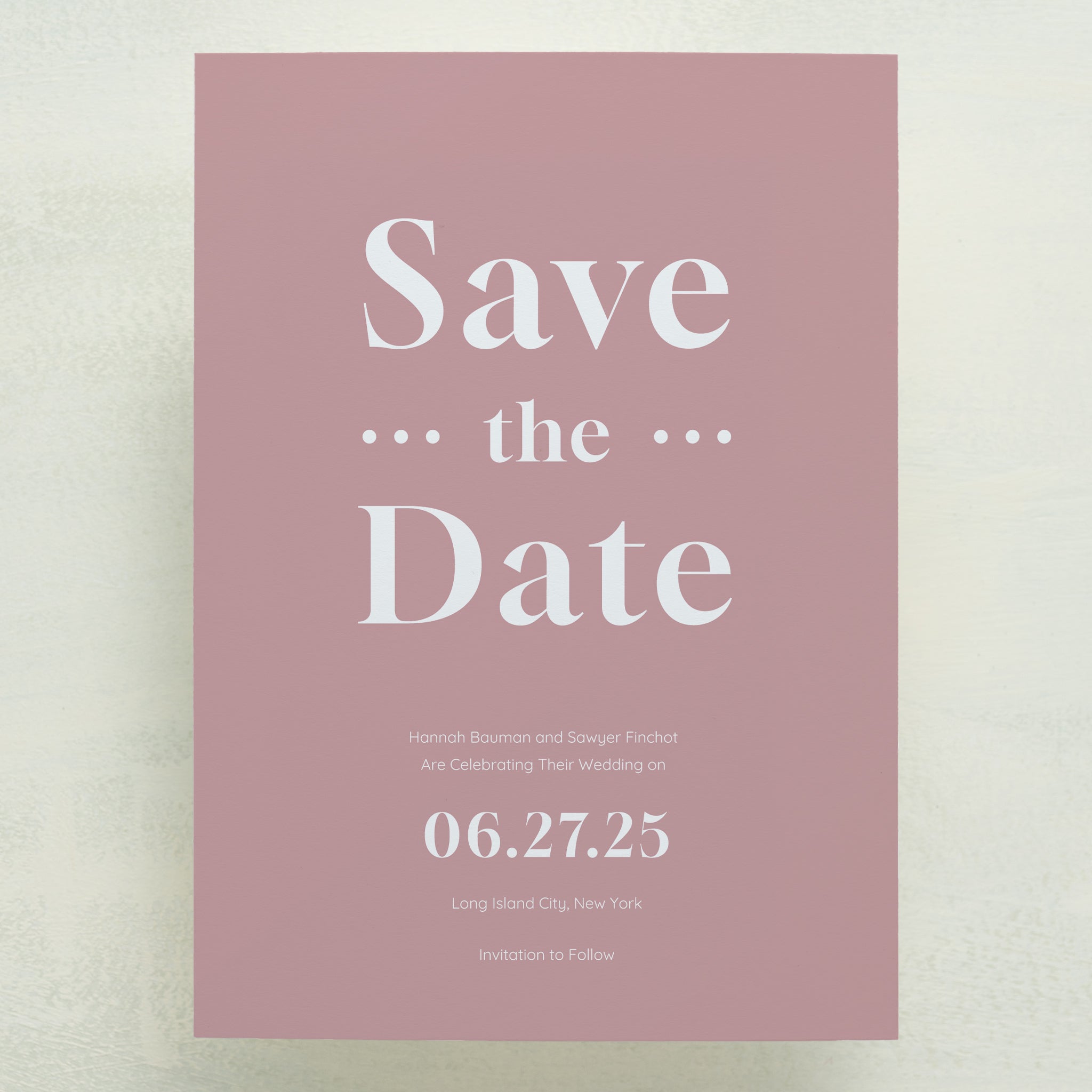 (Sample) Manhattan Save The Date