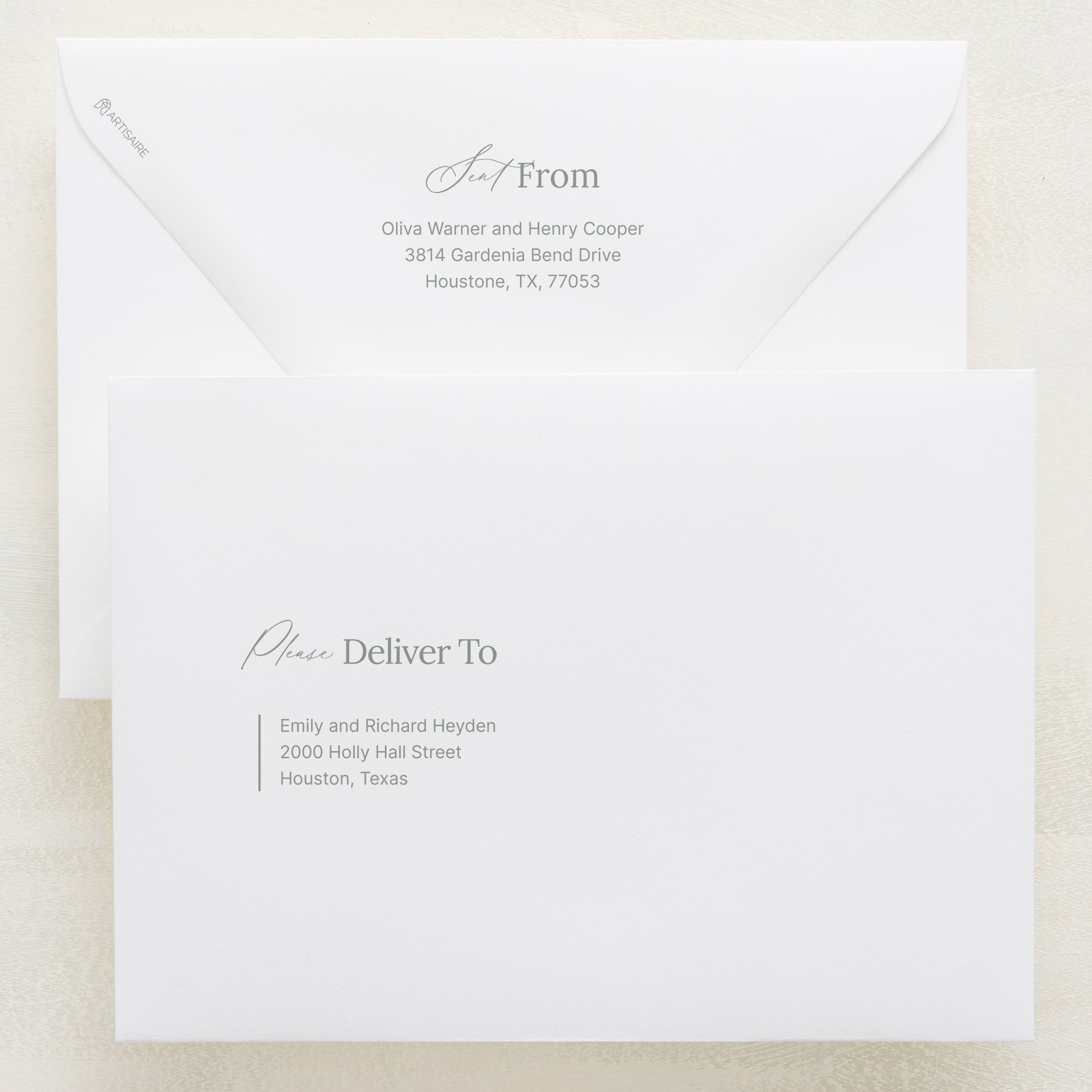 (Sample) Intention Addressed Envelopes