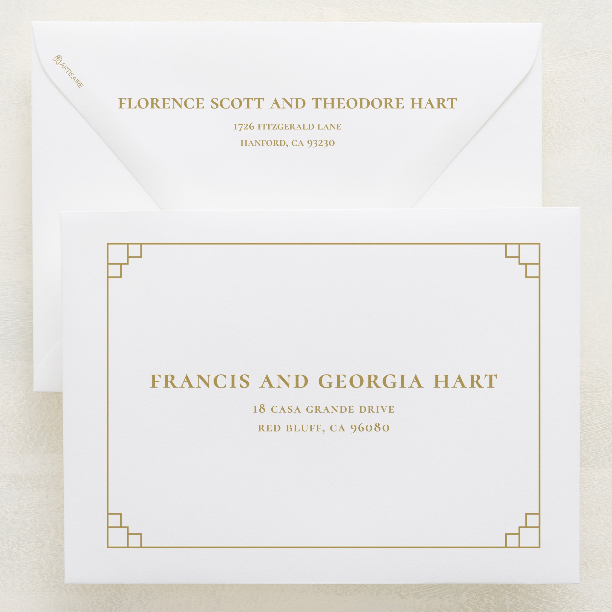 (Sample) Lily Nouveau Addressed Envelopes