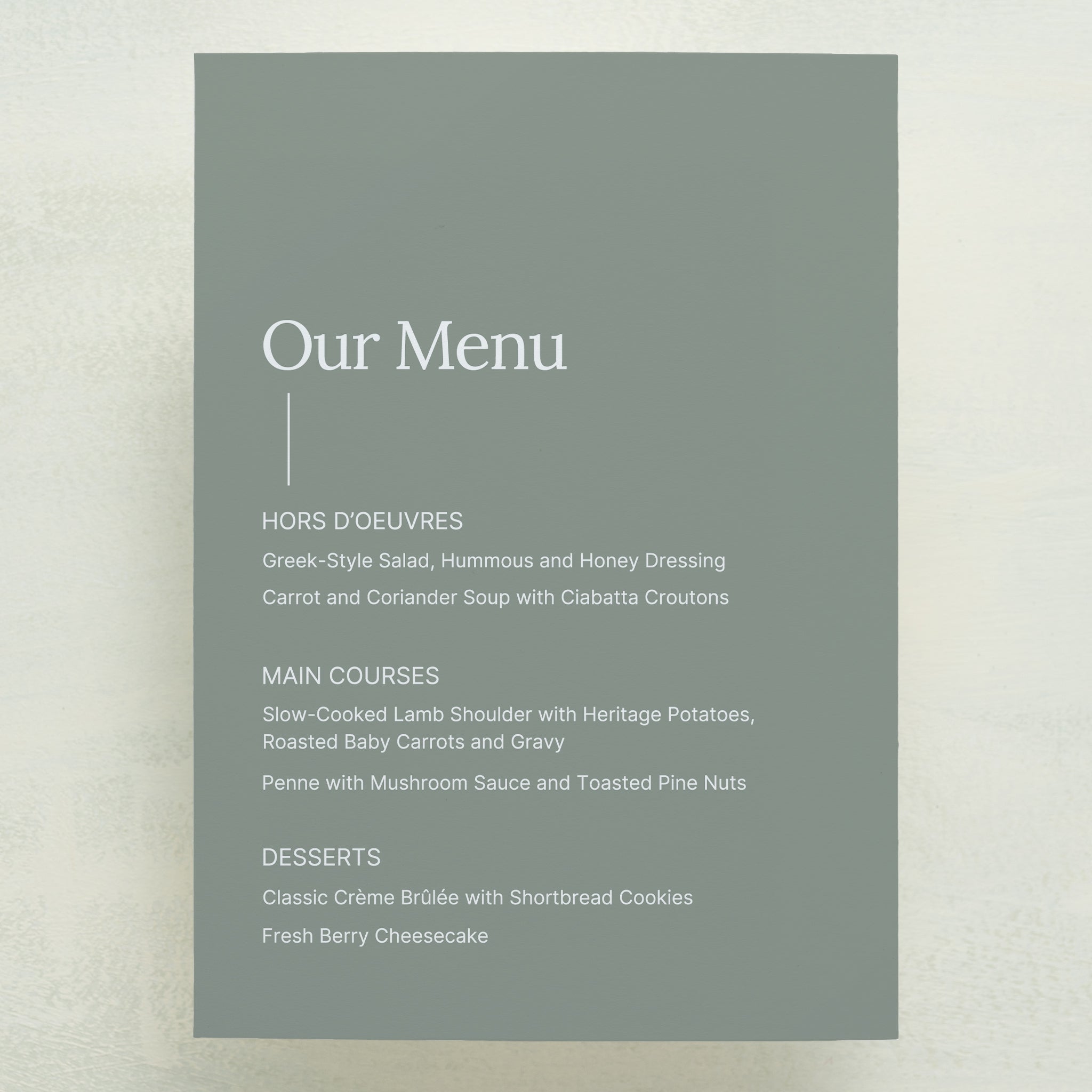 Intention Menu