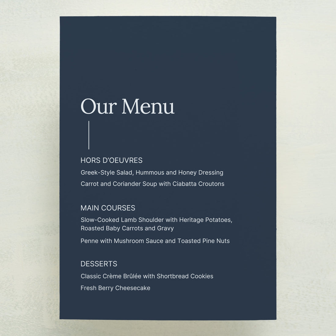 Intention Menu