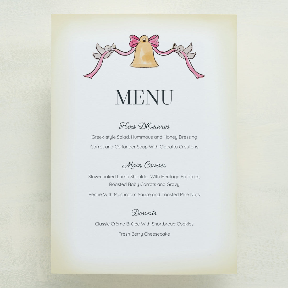Lovebirds Menu