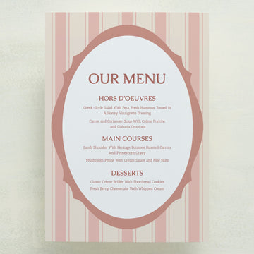 Dearest, Menu