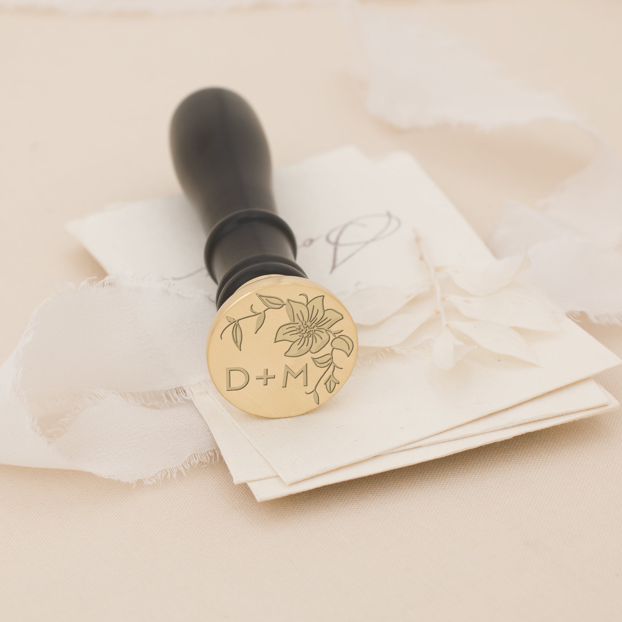 Clematis Monogram Wax Stamp