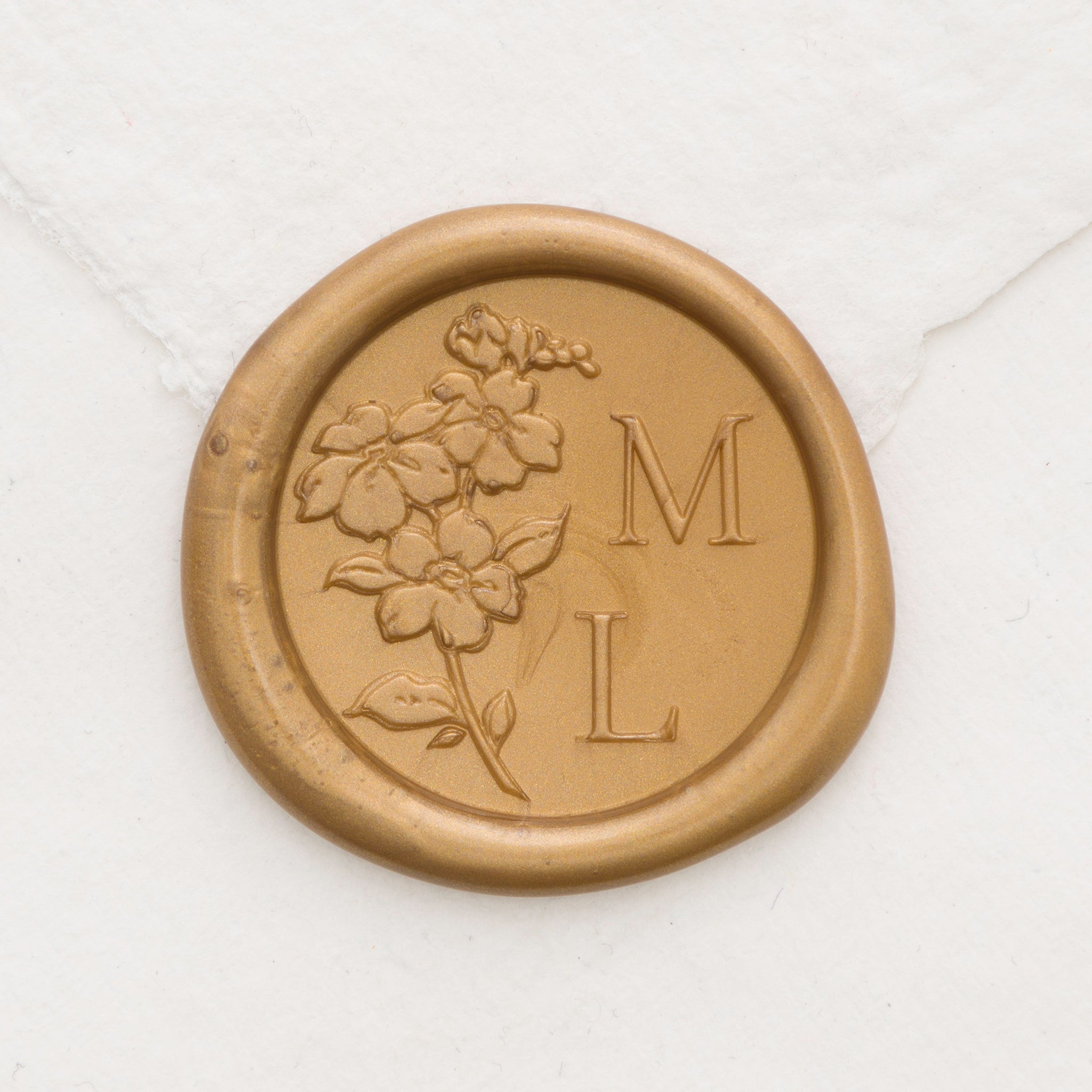 (Sample) Forget Me Not Monogram Wax Seals