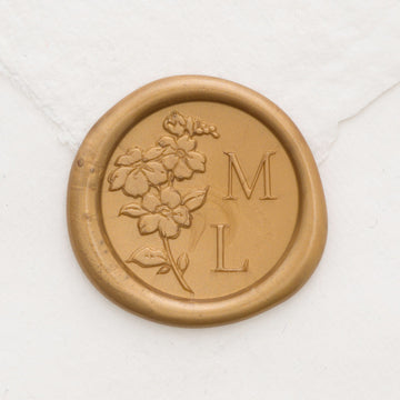 (Sample) Forget Me Not Monogram Wax Seals