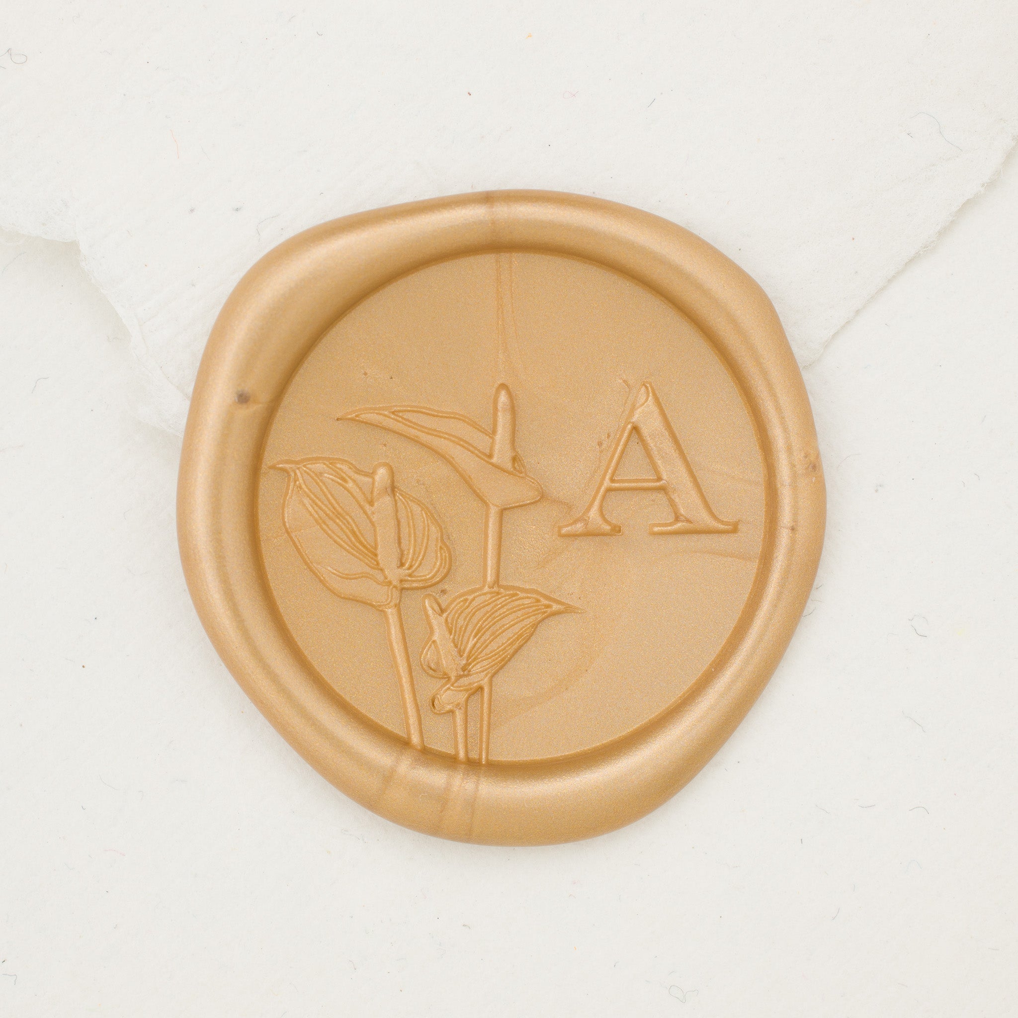 Anthurium Single Initial Wax Seals