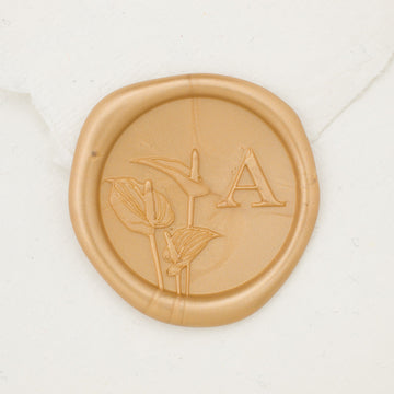 Anthurium Single Initial Wax Seals