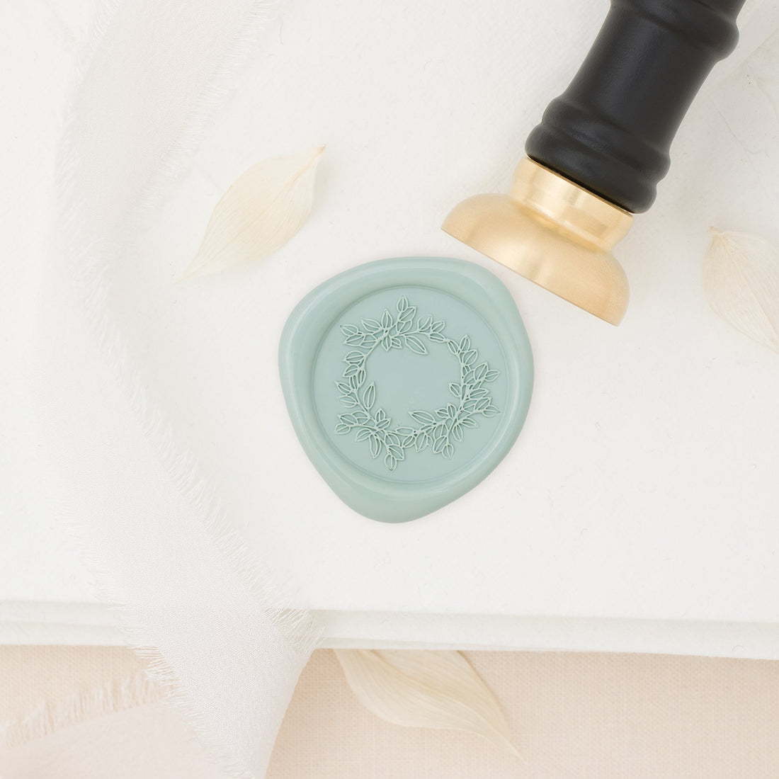 Salal Wreath Wax Stamp