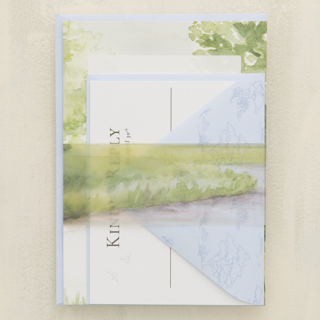 (Sample) Swan Lake Wedding Invitations
